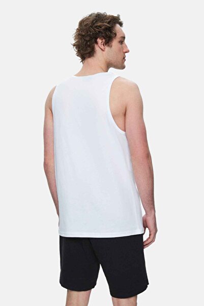 UCLA Pebble White Zero Sleeve Oversize Printed Men's T-shirt