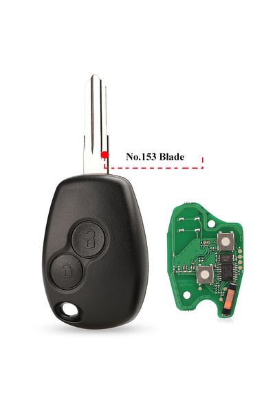 Choice Id46 Pcf7946 Chip No.153 Blade Key Jingyuqin 2btn Remote Key For Renault Duster Modus Clio 3 Twingo