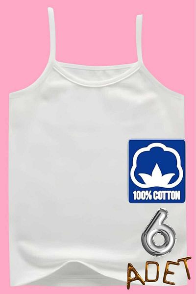 Uniquetrenders Tricou pentru fete premium 100% bumbac, din 6 piese, din bumbac pieptănat