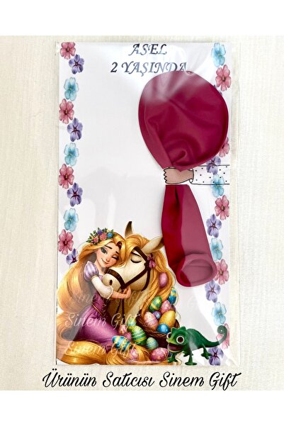 Sinem Gift 20 Adet Doğum Günü Hediyelik Balon - Rapunzel Konseptli Hediyelik ...