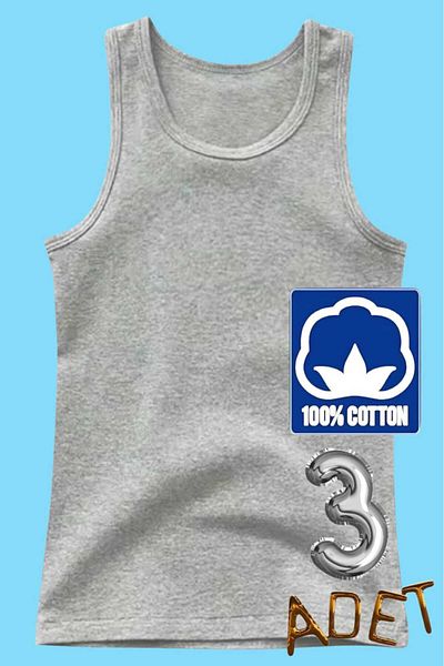 Uniquetrenders Boy's Premium 100% Cotton 3-Piece Combed Cotton Undershirt