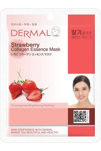 Dermal Brightening and Purifying Strawberry Extract Collagen Mask 23 Gr