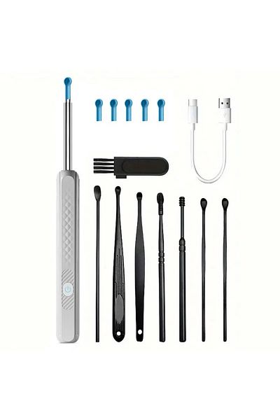 Choice White Wireless Wifi Ear Pick Otoscope Camera Borescope Luminous Ear Wax Cleaning Teeth Oral Inspecti