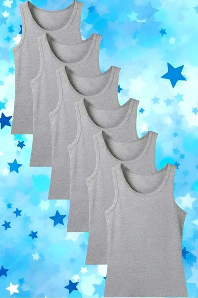 Uniquetrenders Boy's Cotton Combed Cotton 6-Piece Undershirt