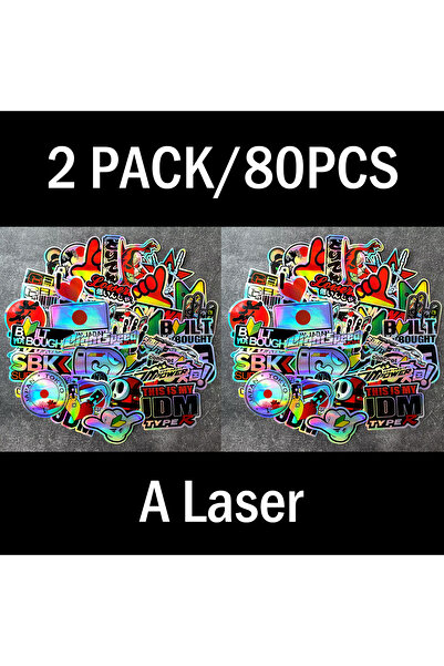 Choice ملصقات فينيل لخوذة الدراجات النارية من A Laser مكونة من 80 قطعة و40 قط...