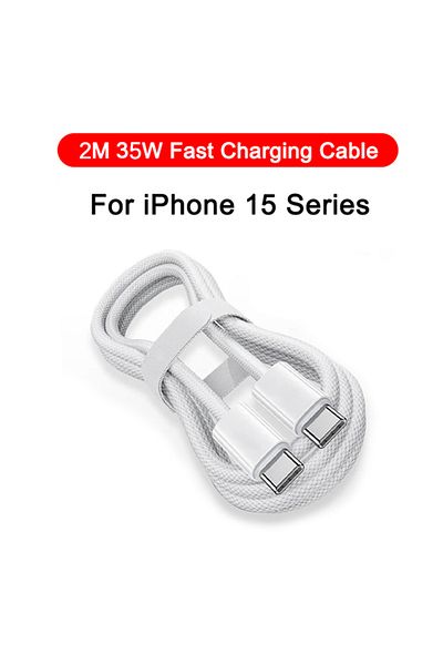 Choice كابل شحن سريع 35 وات 2 متر من النوع C PD 30 وات لهاتف Apple iPhone 14 11 12 13 15 16 Pro Max