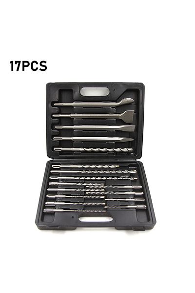 SHENSEN 17pcs 17pcs/set Electric Hammer Sds Plus Drill Bit Set 110/160/200/250mm For Concrete Wall Brick Blo