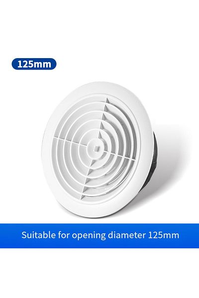 LEENKEA 125mm 1pc 75-200mm Round Adjustable Wall Interior Vent Abs Ventilation Grille Vent Cover Duct Vent