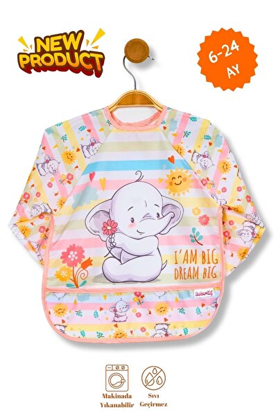 Bebechi مريلة أطفال بأكمام طويلة من عمر 6 إلى 24 شهرًا مع جيوب