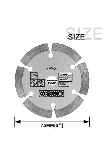 Choice 3pcs 3 " Stone Cutting Disc Mini Saw Blade75mm Diamond Cutting Blad Ceramic Concrete Marble Cutting