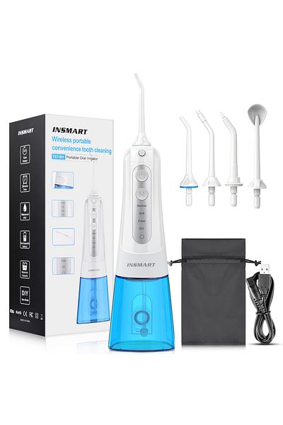 Choice White Blue Insmart Oral Irrigator Dental Water Flosser Teeth Whitening Waterproof Portable Dental Wa
