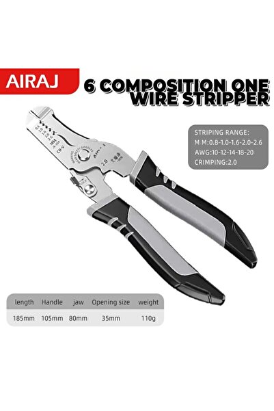 Choice كماشة تجريد الأسلاك متعددة الوظائف مقاس 7 بوصات من AIRAJ 1076، متخصصة ...