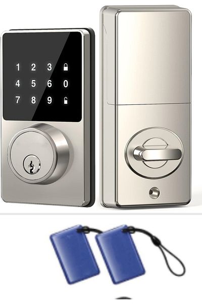 Choice With IC Card Smart Lock with password, Keyless Entry Door Lock with Touchscreen Keypads, Easy to Ins