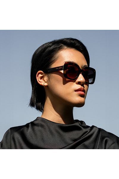 Isabel Bernard La Villette Rive Braun Tortoise Quadratisch Sonnenbrille Ib400003-14-14