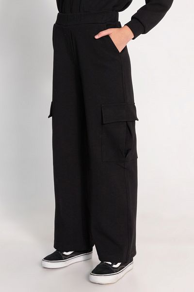 Dmb Girl's Wide Leg Cargo Pants with Cargo Pockets