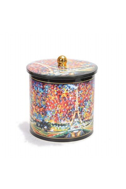 EVLE Ef147-02 Afremov Recipient de depozitare metalic rotund cu model Paris 17,5 cm