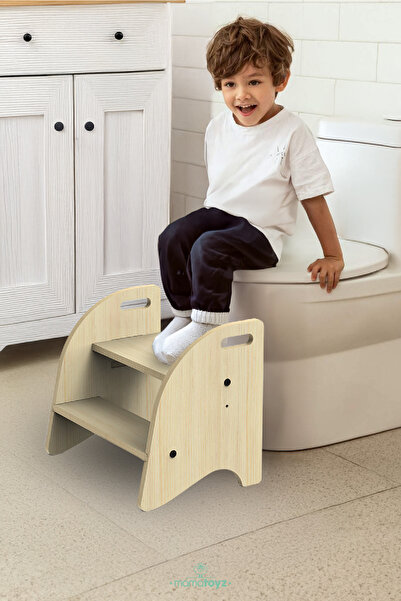 MAMATOYZ Küçük Öğrenme Kulesi Stepın - Natural - Banyo Yükseltme Ve Tuvalet W...
