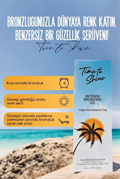 time to shine Selin Özbey Bronzlaştırıcı Güneş Yağı 200ml