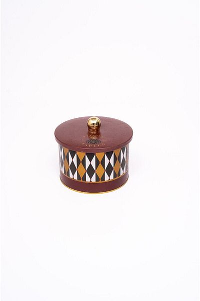 EVLE Metal Multi-Purpose Textured Storage Container, Decorative Storage Box 14 Cm, Circus Er141-t8