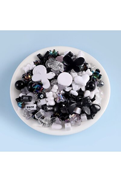 Choice Black 1bag Mixing Style Candy Color Acrylic Beads For DIY Handmade Bra...