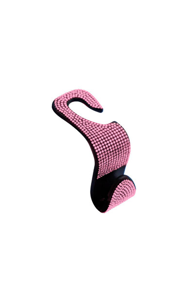 Choice Pink 1pc Rhinestone Decor Car Seat Back Hook Hanger Universal Bling Di...
