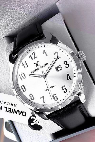 Daniel Klein Original Men's Wristwatch 3 Atm Waterproof Black Leather Cord Bracelet Gift Dke2085C5