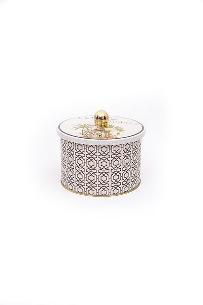 EVLE Metal Multi-Purpose Textured Storage Container, Decorative Storage Box 14 Cm, Forrest Er141-2g
