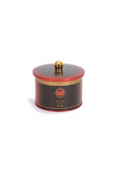 EVLE Ef141-83 Specialty Red Patterned Round Metal Storage Container 14 Cm