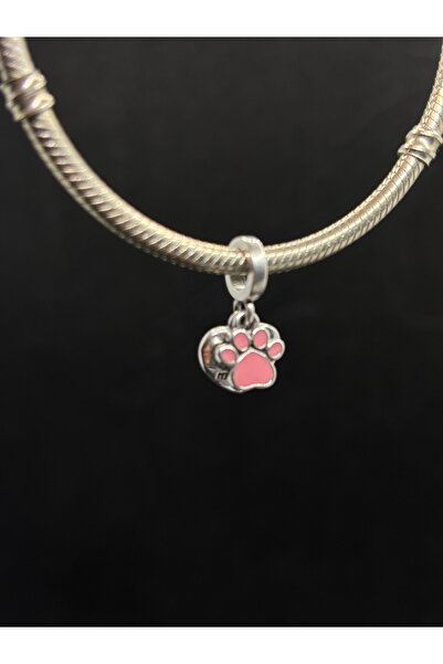 Es Silver Gümüş Pembe Pati Karanlıkta Parlayan Charm