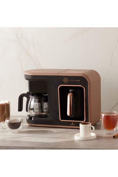 Karaca 5 In 1 Turkish Coffee and Tea Brewing Machine - Turkish Coffee and Beverage with Milk