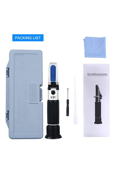 yieryi Plastic Box Handheld 0-100% Salinity Aquarium Atc Refractometer 1.000-1.070sg Salinity Seawater Sali