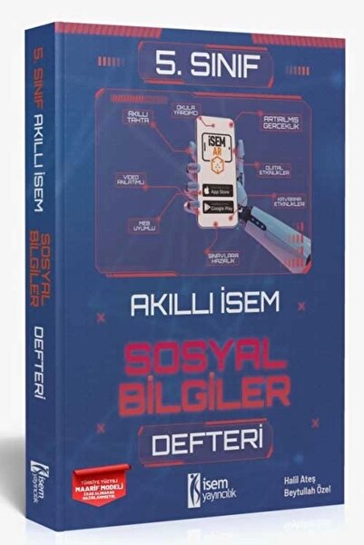 İsem Yayıncılık 5.sınıf Sosyal Bilgiler Akıllı Defter 2025
