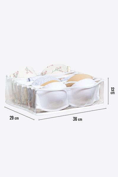 Helen's Home 2 τεμάχια 8 θέσεων Σουτιέν Organizer Ντουλάπα ακορντεόν και συρτάρι Organizer
