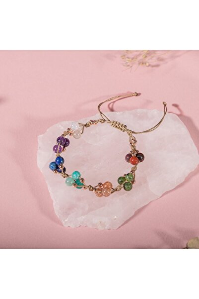 OSMANLI DOĞAL TAŞ Çakra Bileklik Bl-1294 Amazonit, Ametist, Ay Taşı, Güneş Taşı, Jasper, Lapis