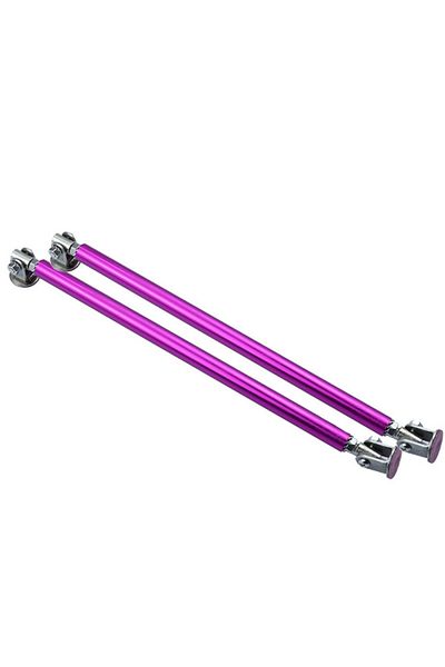 Choice 2pc 20cm Purple 200mm Universal Car Splitter Rods Racing Adjustable Stainless Steel Front Bumper Lip
