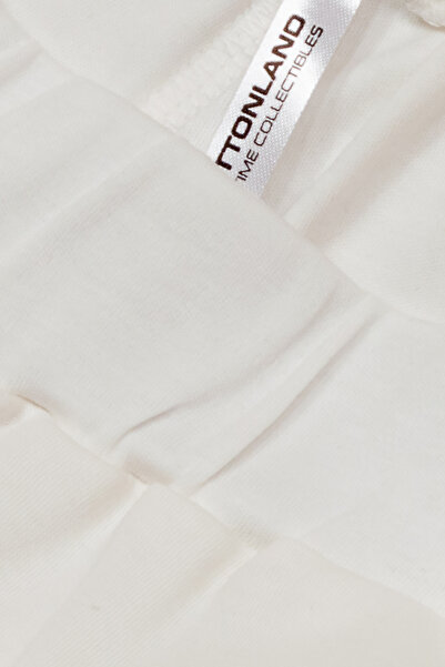 Cottonland Women's Kiana Thin Summer Cotton Combed Cotton Shorts with Elastic Waist Ecru