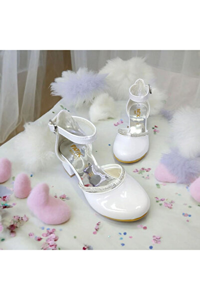 PATİK BEBE PANTOFI DE ROCHIE DE SEARĂ ELEGANTI DE CULOARE ALBĂ PENTRU FETE