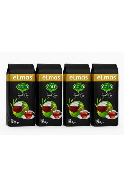 Elmas Çay Gold Tirebolu Black Bulk Tea 1000 g X 4 Packs