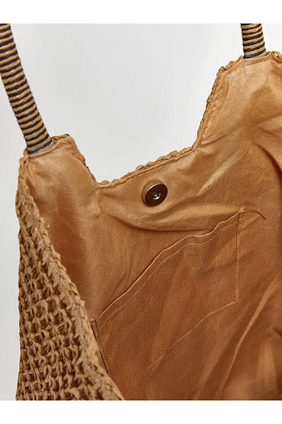 LC Waikiki Lcw Accessories Brown Straw Women's Handbag