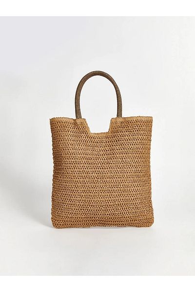 LC Waikiki Lcw Accessories Brown Straw Women's Handbag