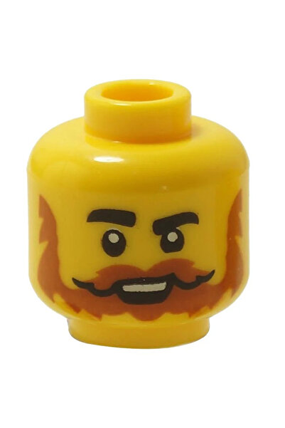 LEGO Aksesuar Custom Minifigür Minifigure Korsan Kızıl Sakallı Gülen Sarı Kafa