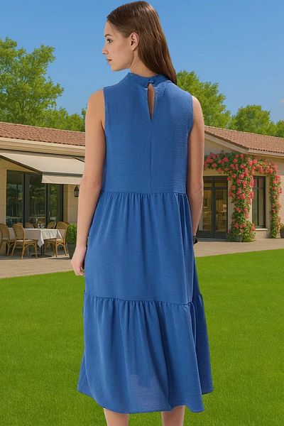 PayBuy Women's Midi Length Shift Dress Polyester Woven Fabric Casual Style Comfortable Cut Perfect Fit