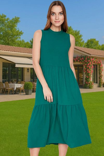 PayBuy Women's Midi Length Shift Dress Polyester Woven Fabric Casual Style Comfortable Cut Perfect Fit