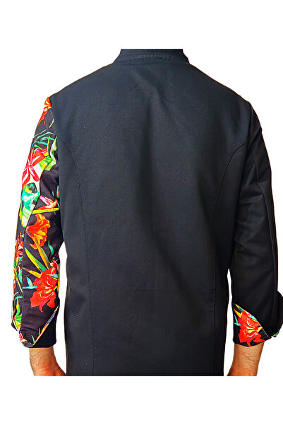 Ant Rotagrup Üniforma ve İş Elbiseleri Jachetă de bucătar unisex - cu model, cu capse, neagră, cu mânecă lungă, jachetă de bucătar, craniu