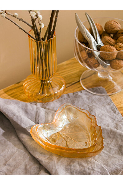 LC Waikiki LCW HOME Turuncu Yaprak Figürlü Cam Kase Seti 2'li