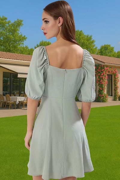 PayBuy Women's Mini A-Line Balloon Sleeve Summer Cotton Dress Perfect Fit Distinguished Material Premium Quality