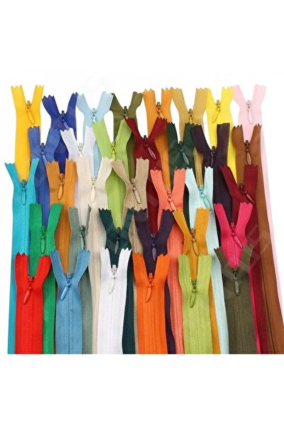 zipper سحابات مخفية 50 قطعة 50 سم بألوان متنوعة