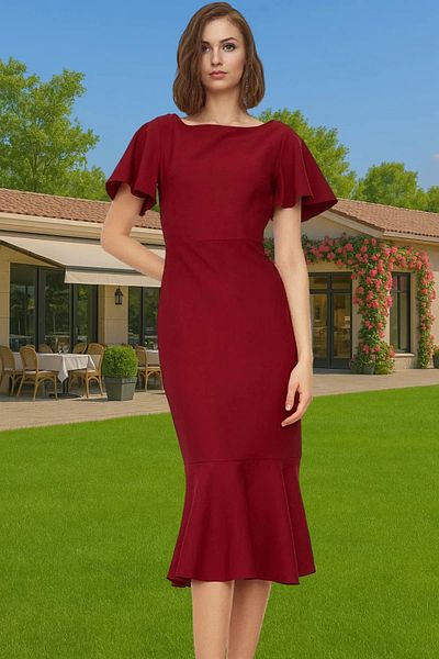 PayBuy Women's Midi Length Finike Woven Dress Body-Hugging Fit Carefully Selected Comfortable and Stylish Comfortable and Stylish