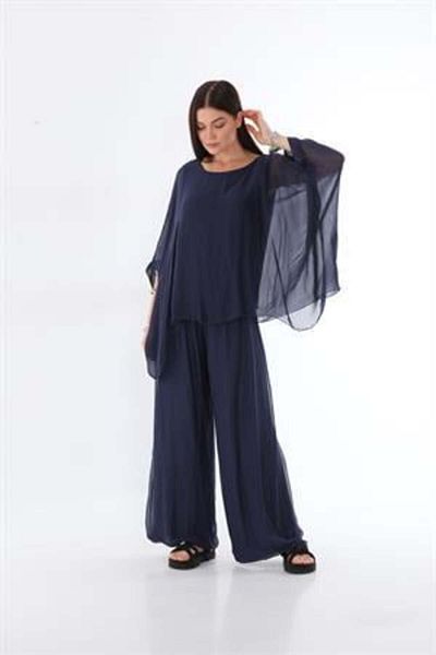 Bohem Stil Italian Corset Waisted Lined Silk Pants