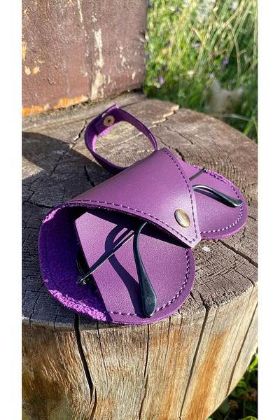 Atölyezümra Hanging Glasses Case Heart Model (Purple Color)